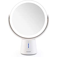 Auxmir Espejo cosmético con iluminación LED con Aumento de 1X - 10X y 5 Brillos Regulables- Espejo de Maquillaje de…